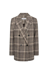Blanket Check Blazer - Bruin