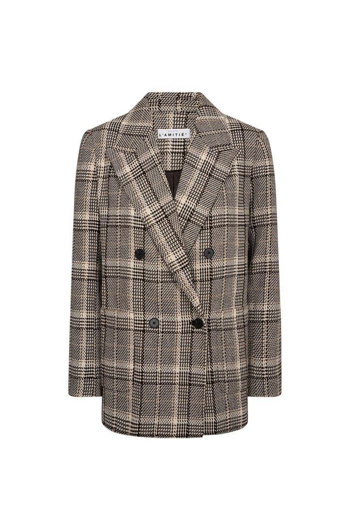 Blanket Check Blazer - Bruin