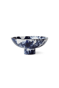 HKLiving Ceramic Bowl On Base - Indigo