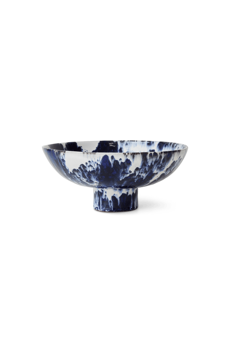 HKLiving Ceramic Bowl On Base - Indigo
