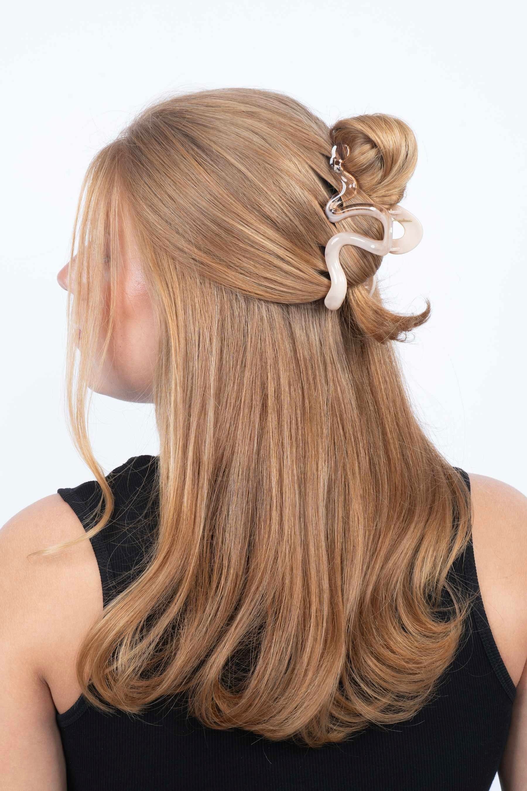 New Sketch Big Haarclip - Beige