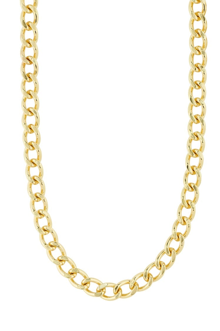 Charm Recycled Curb Ketting - Gold