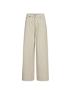 Light Pin Wijde Jeans - Beige