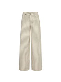 Light Pin Wijde Jeans - Beige