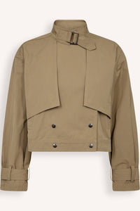 FrancisCC Crop Trench Jacket - Khaki