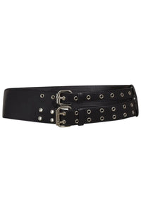 Phoebe Eyelet Riem - Zwart