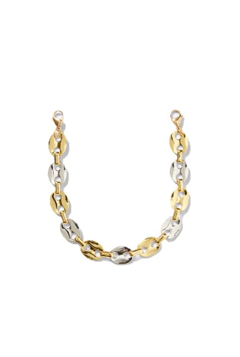 Disco darling - short gold and silver chain 