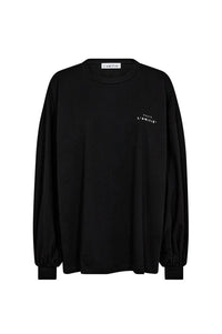 Crew Neck Lange Mouwen Shirt - Zwart