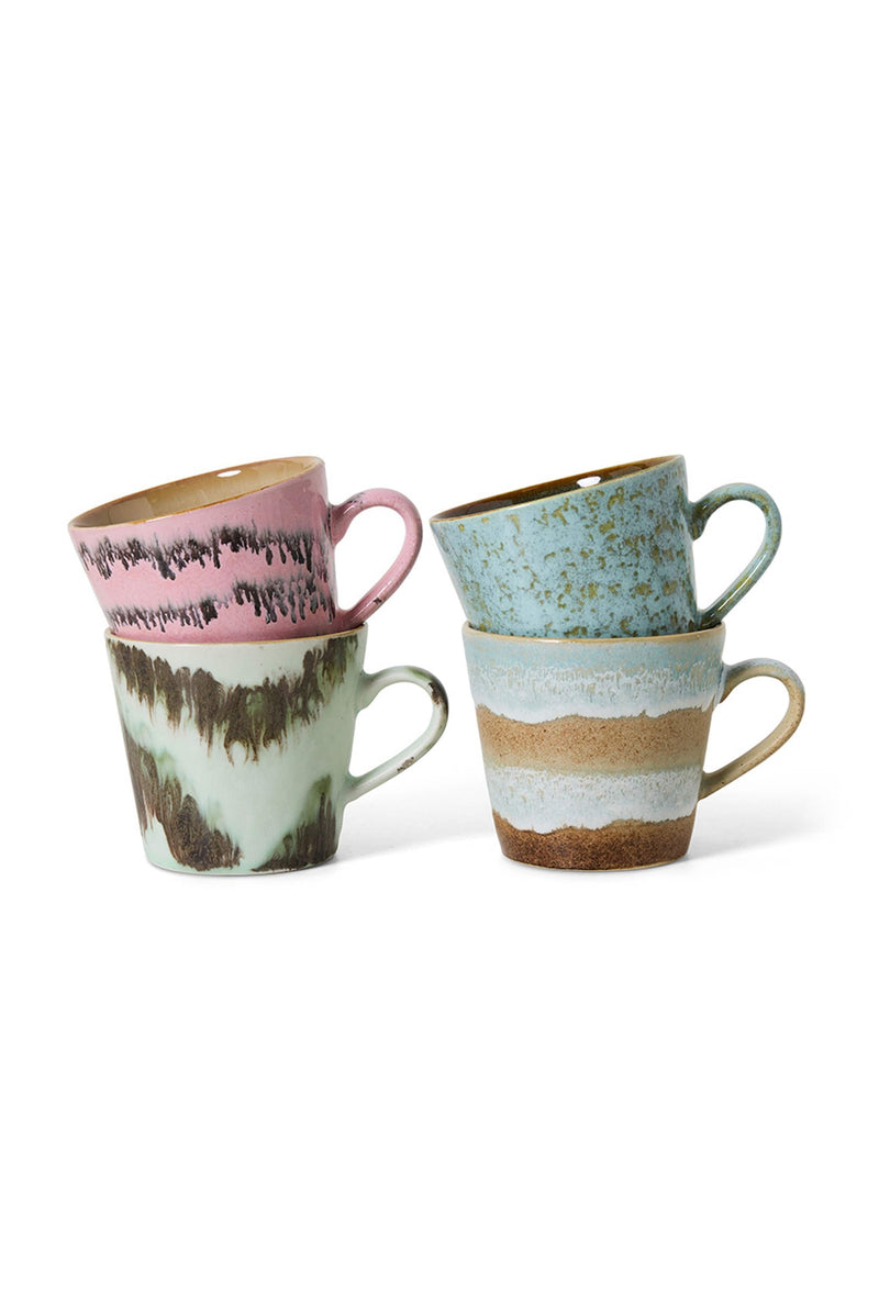 HKliving 70's Ceramics Cappuccino Mokken - Dada