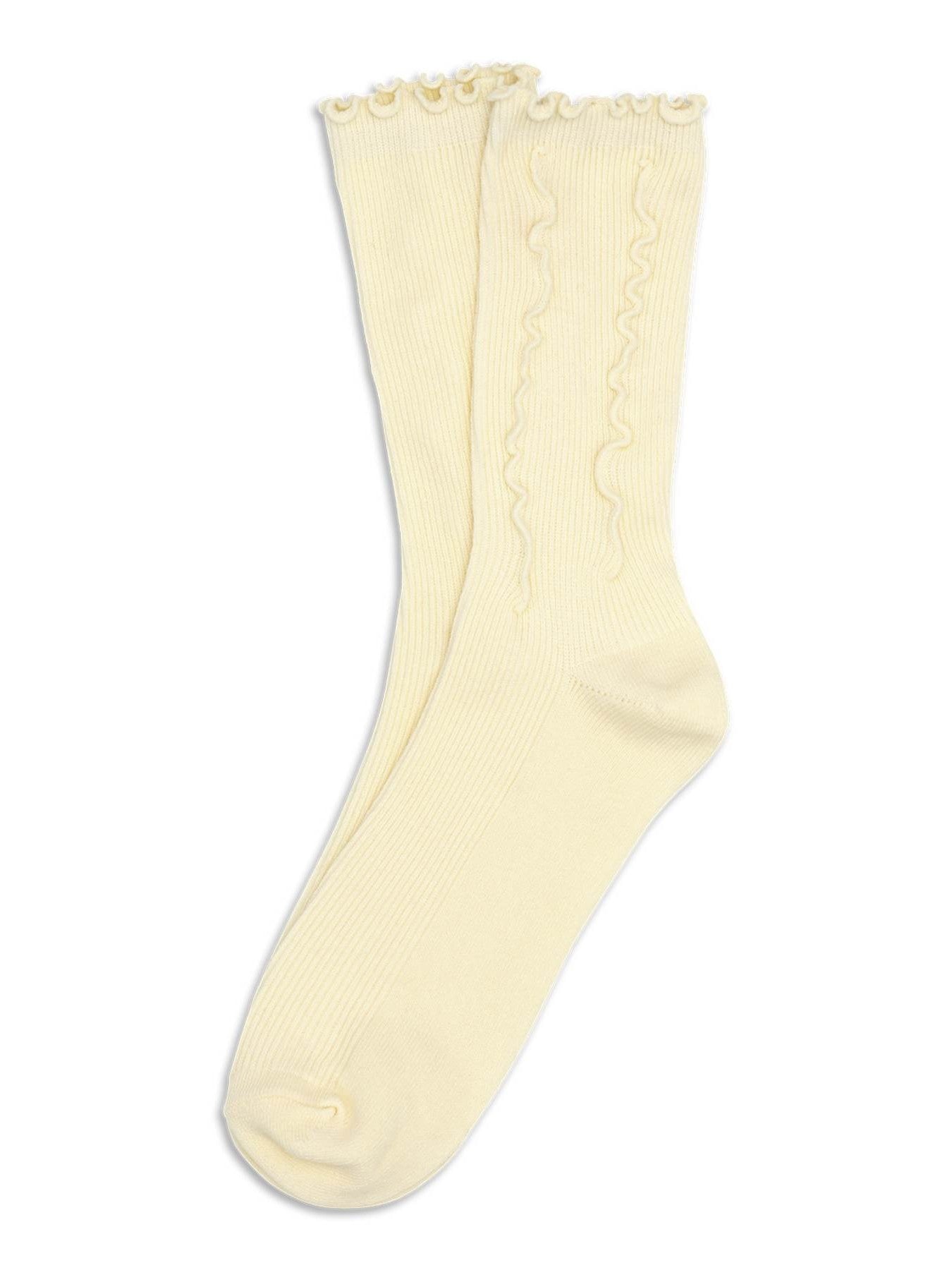 Ruffle Pastel Sokken - Geel