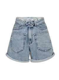 Flip Waist Short - Bleached Denim