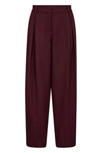 Premiere Pleated Pantalon - Amarone Rood