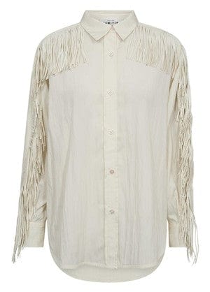 Fringe Blouse - Beige