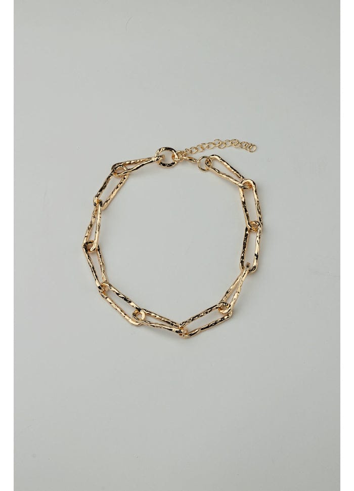 Hammered Ketting - Goud