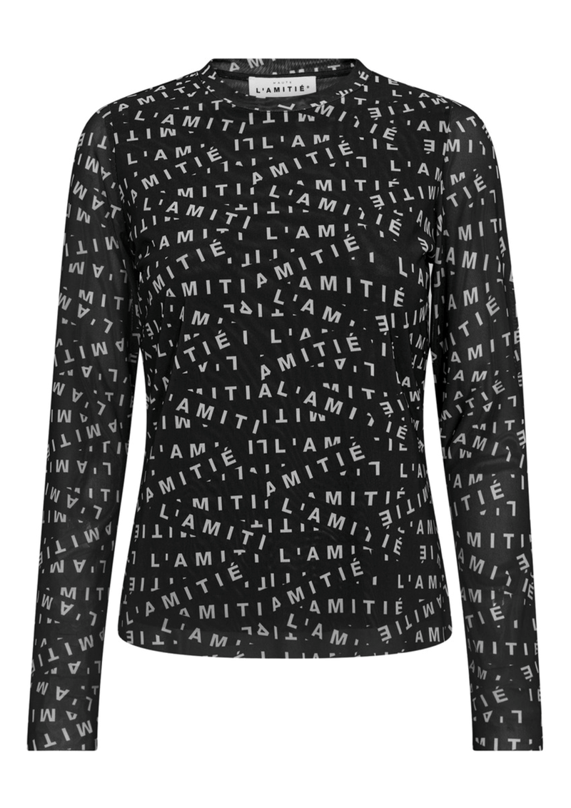 L'Amitié Mesh Top - Zwart