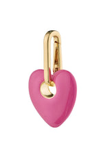 Charm Recycled Heart Bedel - Pink/Gold