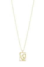 Love Tag Recyled LOVE Ketting - Gold