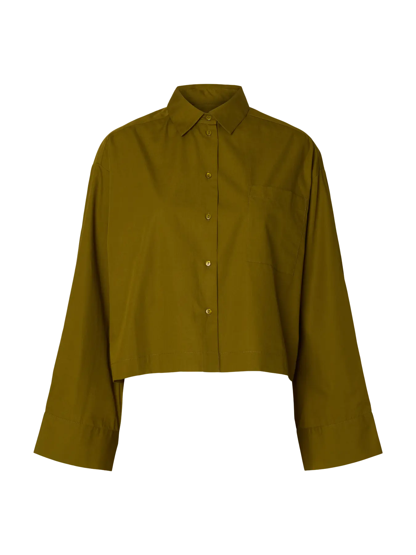 SLWAstha Boxy Cropped Blouse - Groen