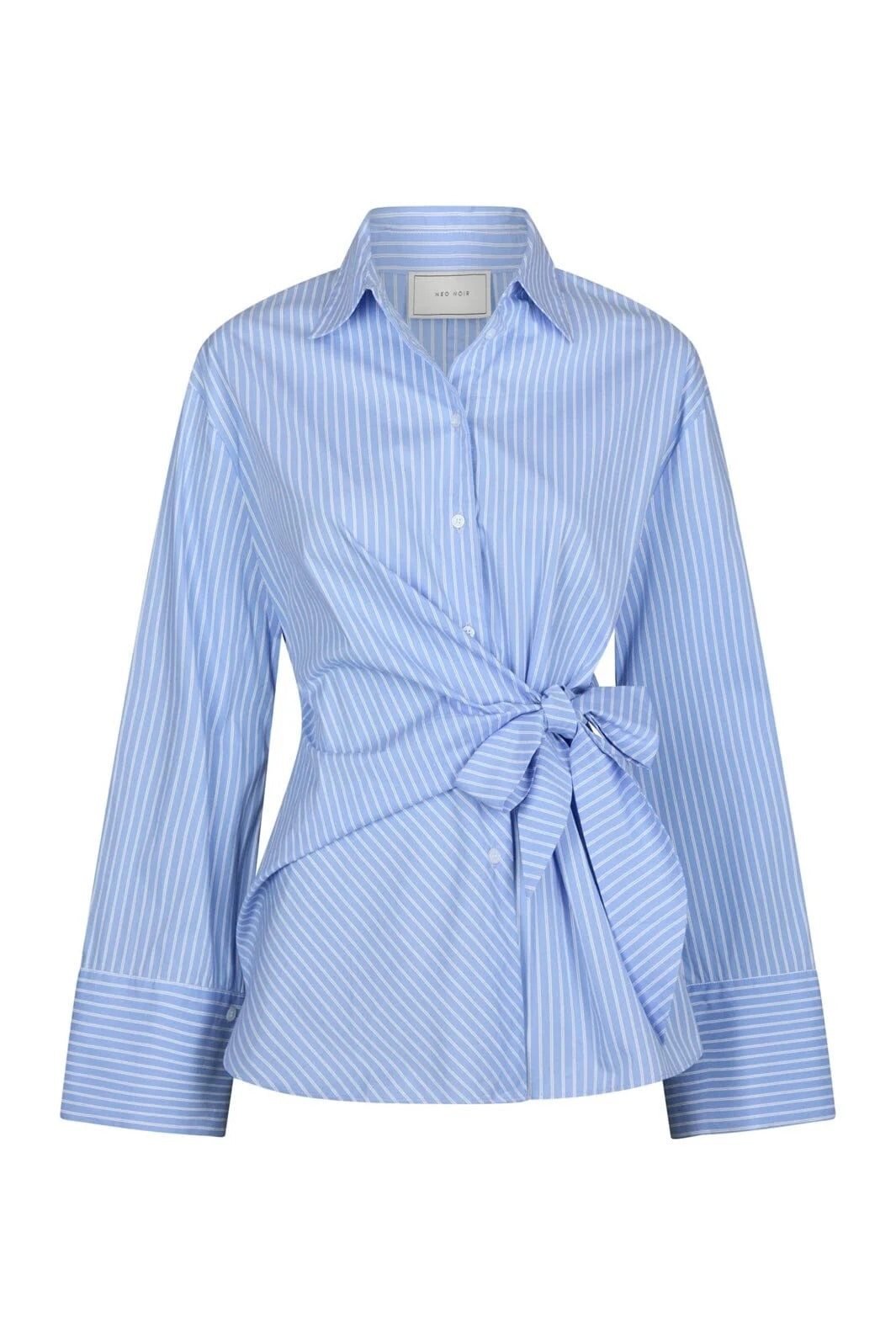 Helisa Gestreepte Blouse - Licht Blauw
