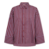 ReneeCC Geruite Blouse - Rood