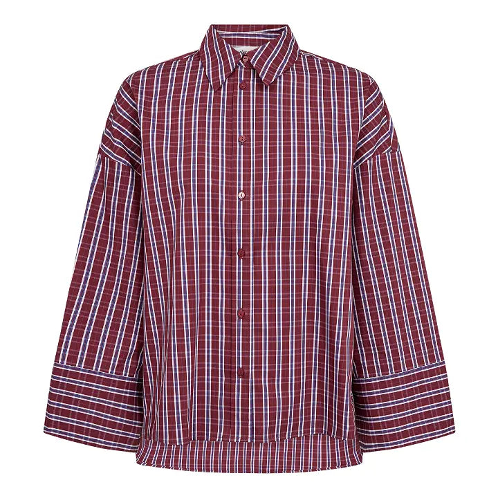 ReneeCC Geruite Blouse - Rood