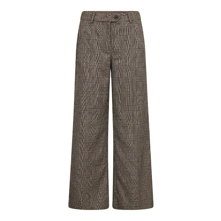 VeyaCC Geruite Pantalon - Bruin
