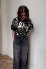 SLFTana Sequins Top - Zilver