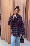 Nora Checkered Blouse - Bordeaux