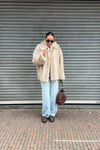 Bay Faux Fur Jacket - Beige