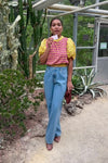 Macey Blouse - Roze/Geel