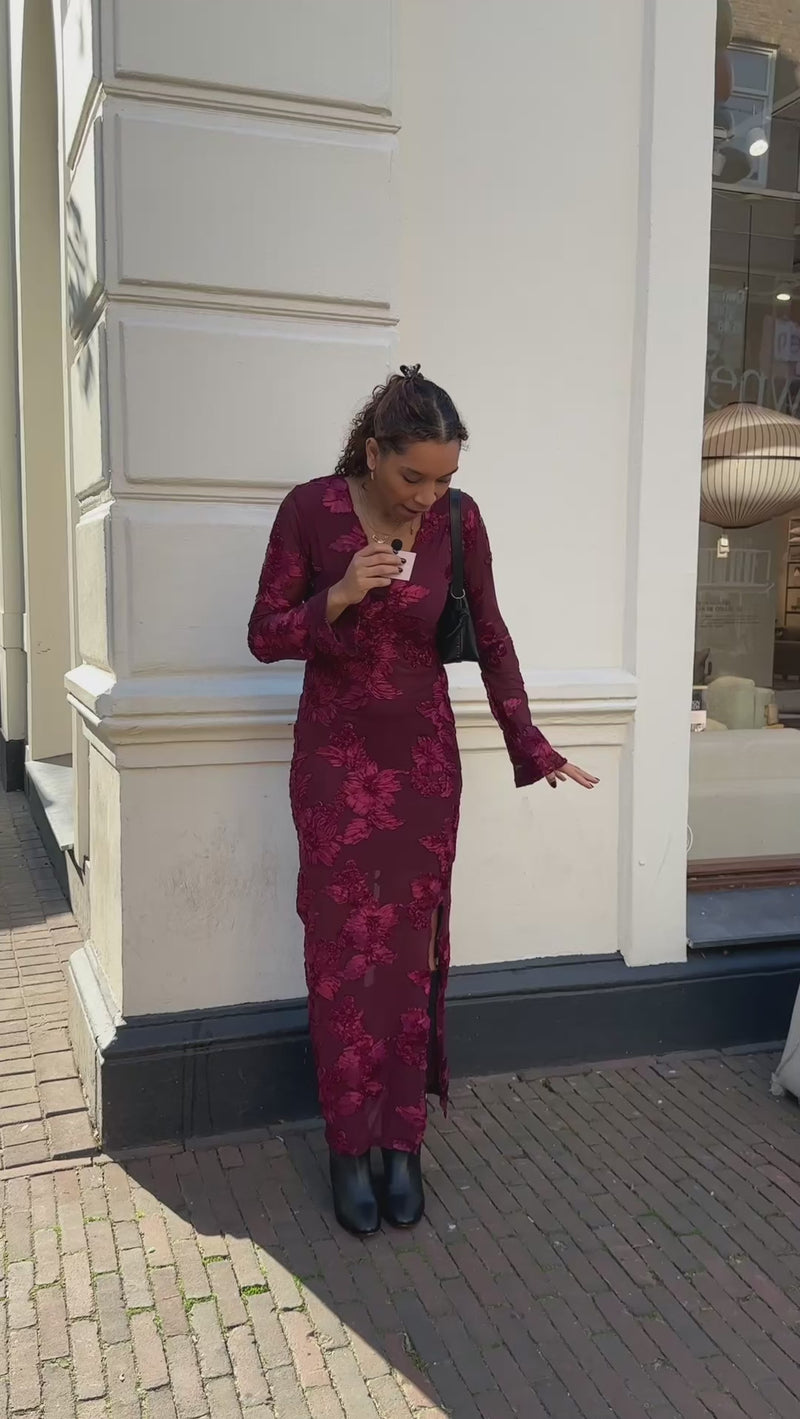 Kameyella Jurk - Bordeaux