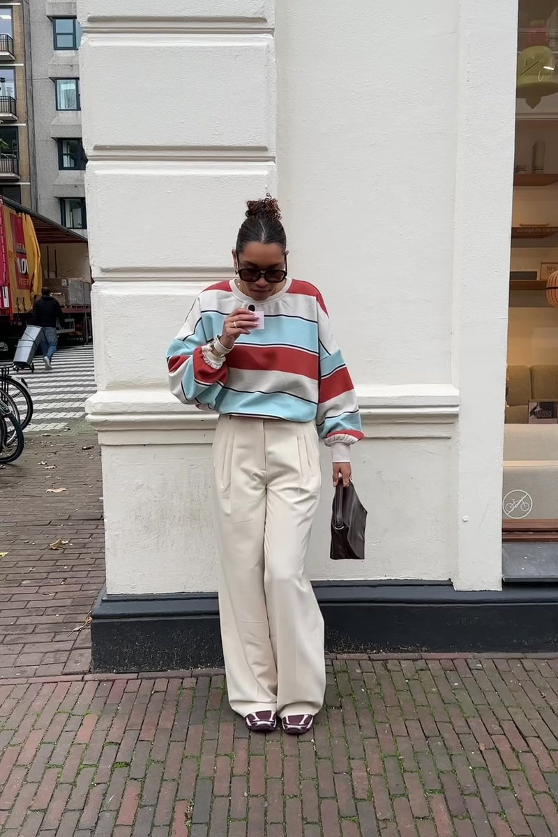 Vola Long Wide Pants - Beige