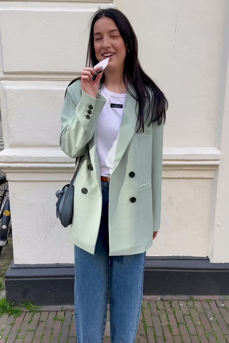 YASLikka Oversized Blazer - Groen