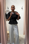 Annegret Poplin Blouse - Bruin