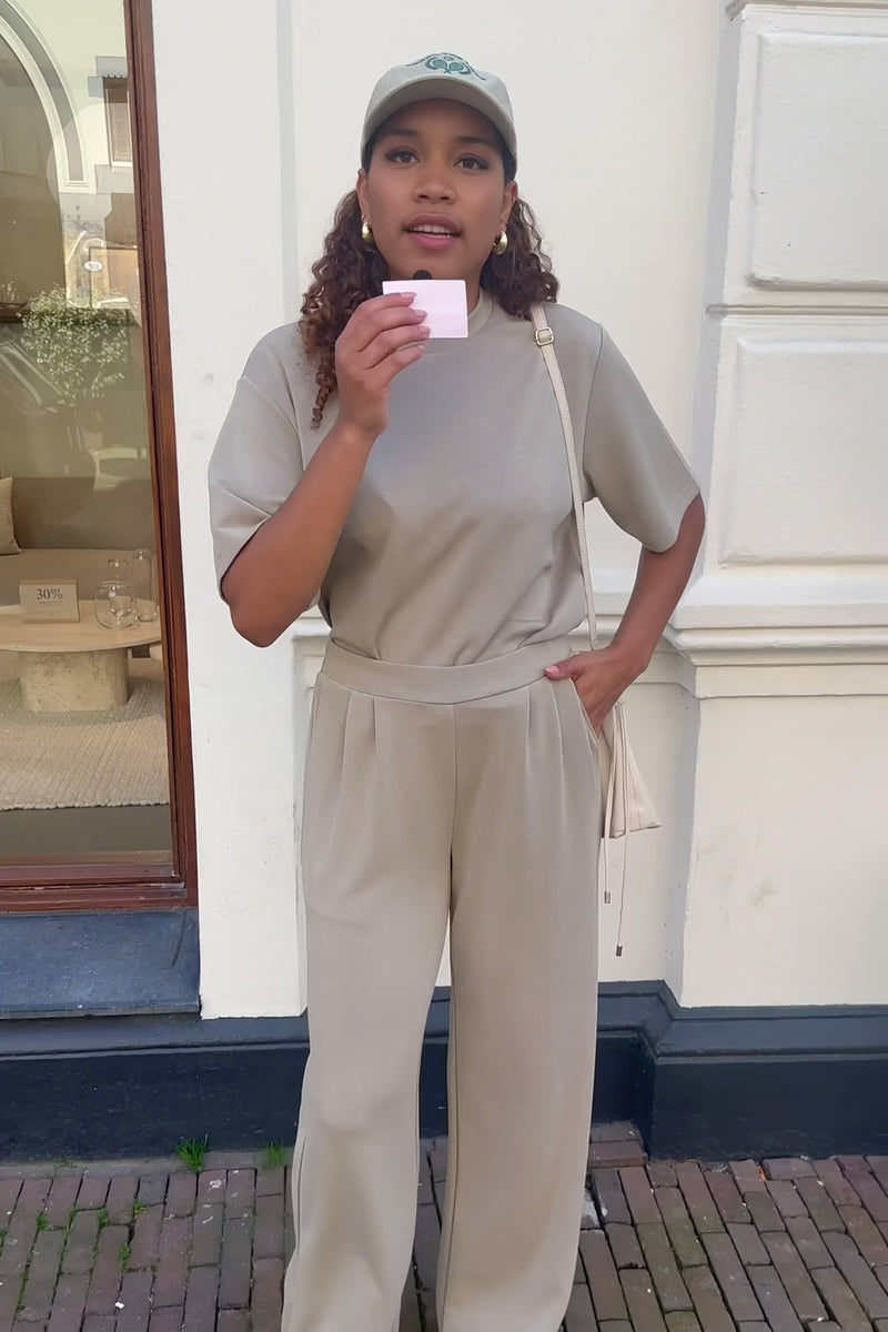 Clove Zacht T-shirt - Taupe