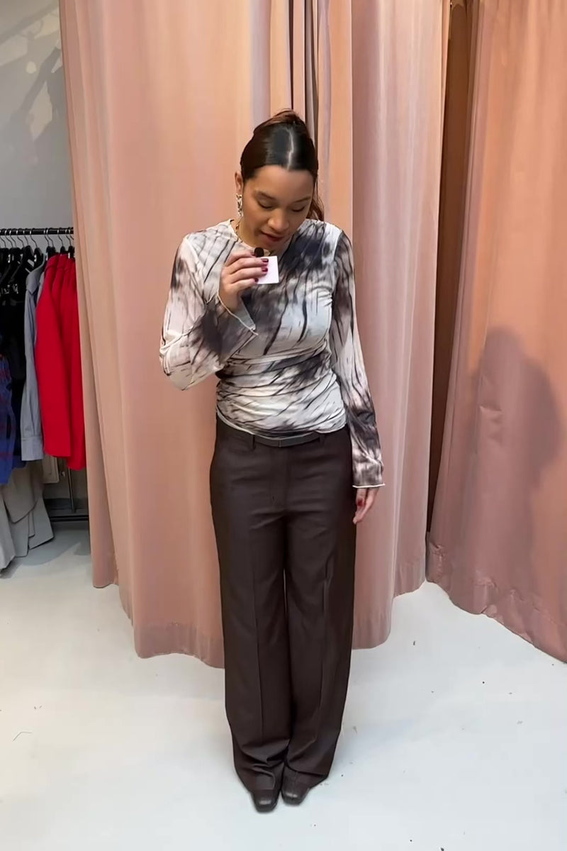 Lenida Mesh Top - Bruin