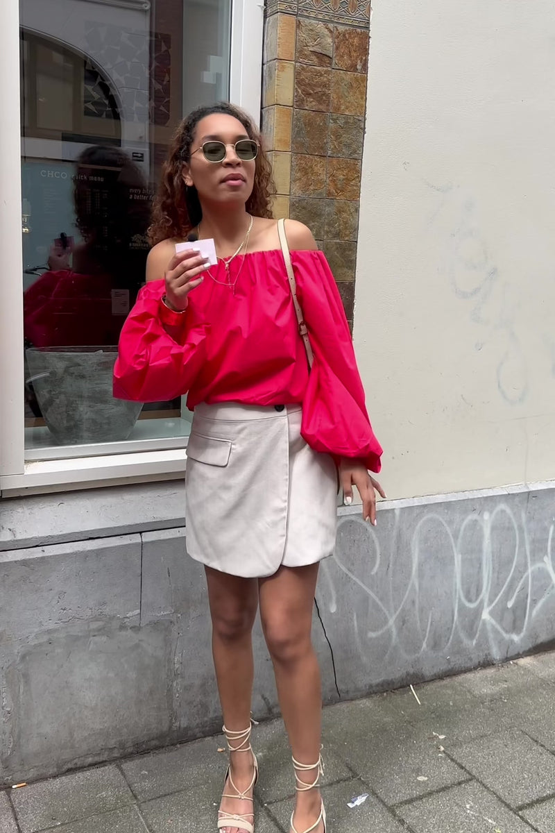 Lisa CC Linnen Skort - Bone