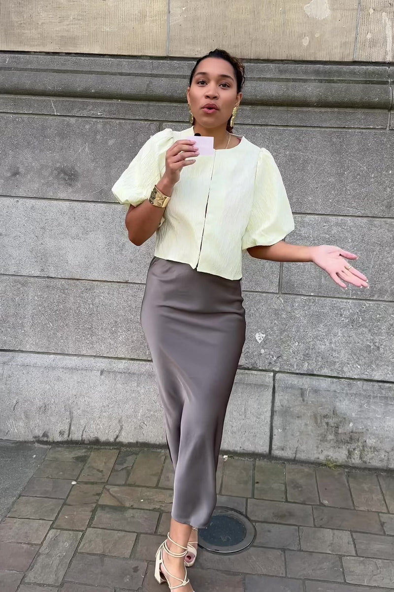 YASMinu Korte Top - Geel