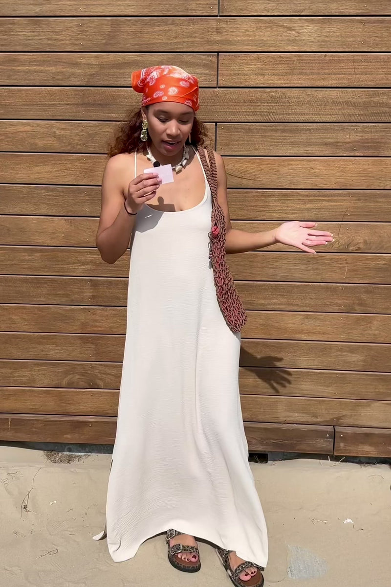 Nova Slip Jurk - Beige