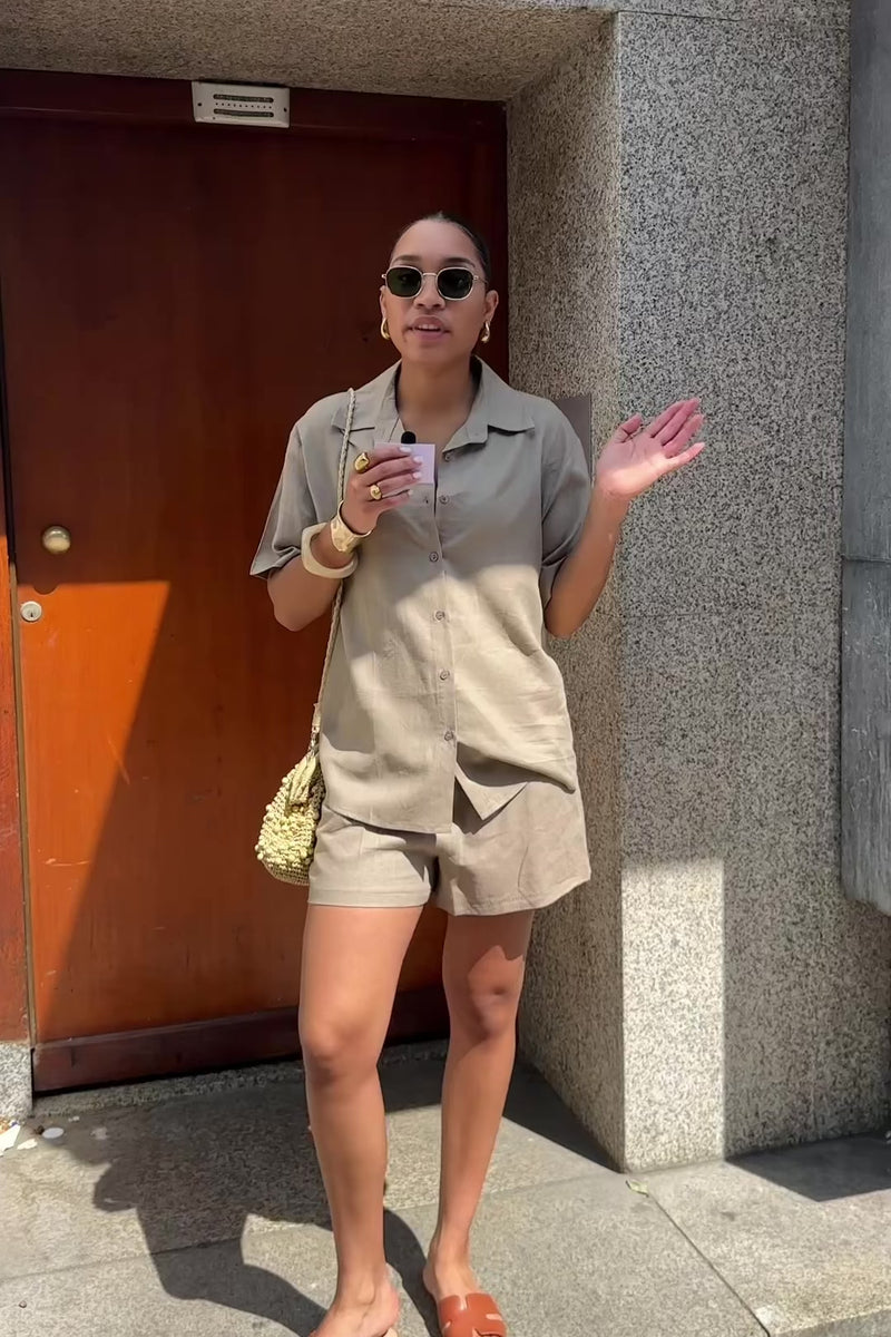 Mika Korte Broek - Taupe