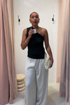 YASVenice One Shoulder Top - Zwart