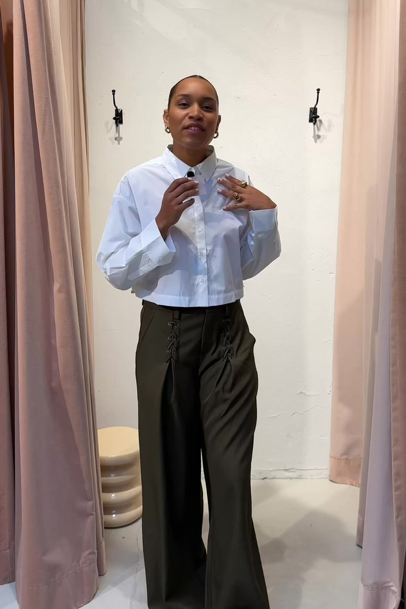 MSCHLiene Zenika Cropped Blouse - Wit