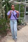 Penelope Korte Mouwen Blouse - Lila