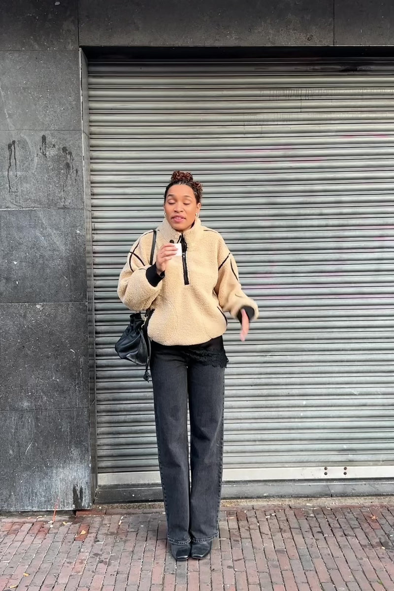 MadinCC Fleece Anorak - Sand