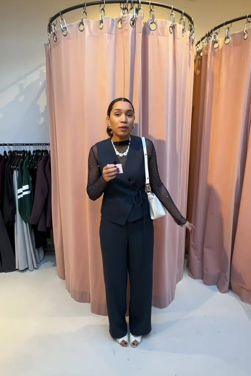 Samara Melange Waistcoat - Navy