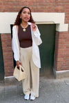 Zalka Eyelet Pantalon - Zand