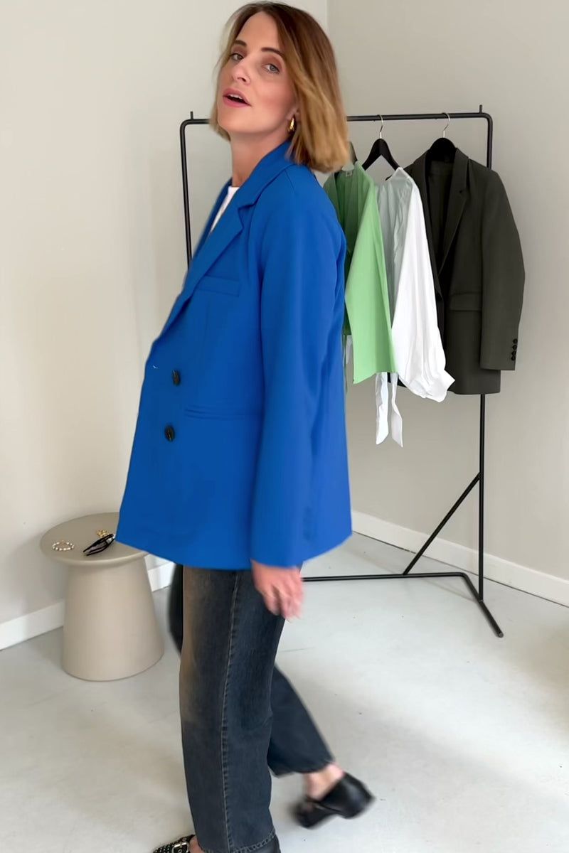 YASLikka Oversized Blazer - Blauw