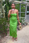 Lea Strapless Jurk - Groen