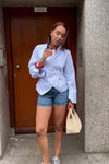 Fenli Striped Shirt - Lichtblauw