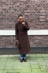 YASRoyla Lange Mantel - Donkerbruin